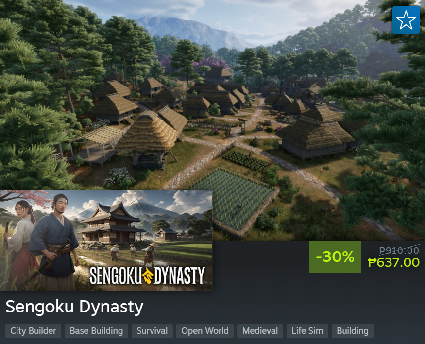 Sengoku Dynasty Sale
